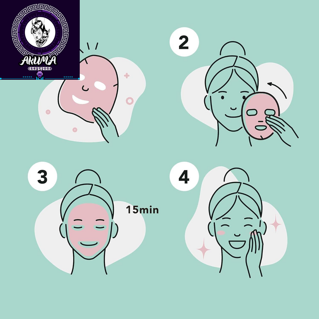 Celavi Essence Facial Face Mask Paper Sheet Korea Skin Care Moisturizing 12 Pack (Mix - 2 of Each)