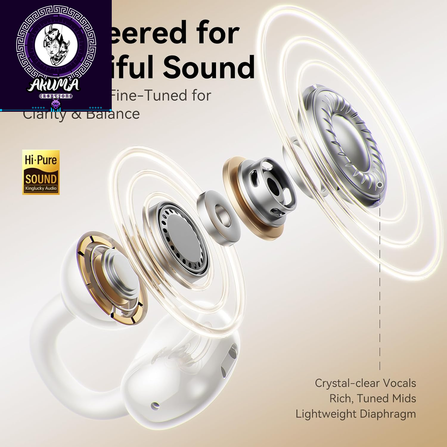 Jewelry-Inspired Clip-On Earbuds with Butterfly Earrings