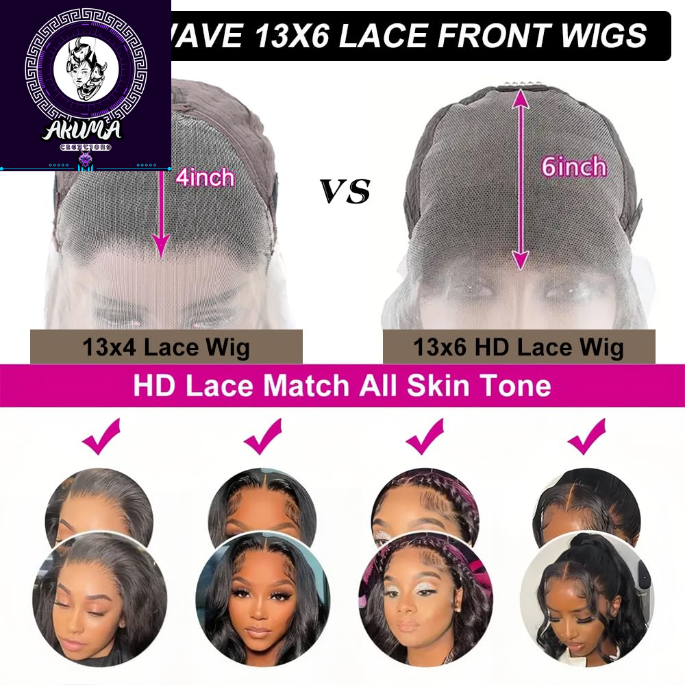 Body Wave Lace Front Wigs Human Hair 13X6 Lace Front Wigs for Black Women | 28 Inch 180% Density HD Transparent Lace Frontal Wig for Women Glueless Wigs Human Hair Pre Plucked Lace Wigs for Women