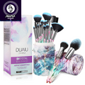 Makeup Brushes 15Pcs Premium Synthetic Bristles Crystal Handle Set Kabuki Foundation Brush Face Lip Eye Makeup Brush Sets Professional with Starry Gift Box (Blue)