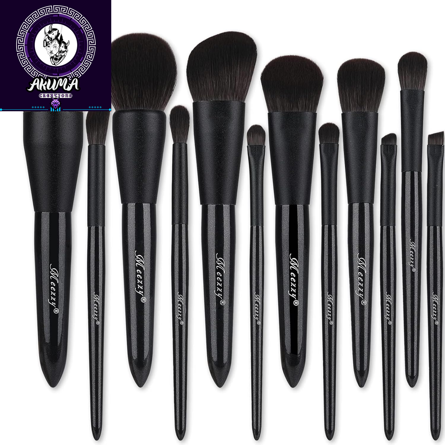 Makeup Brushes Set,  12Pcs Premium Eye Shadow, Eyebrows, Eyeliner, Concealer, Lip Liner，Foundation Makeup Brush White Travel Makeup Set,Cruelty-Free Synthetic Fiber Bristles