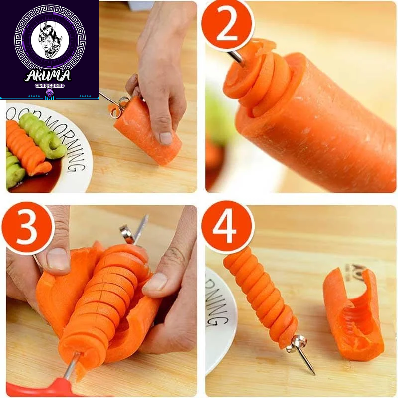 1/2Pcs Manual Roller Spiral Slicer Radish Potato Tools Vegetable Cutter Kitchen Fruit Carving Tools