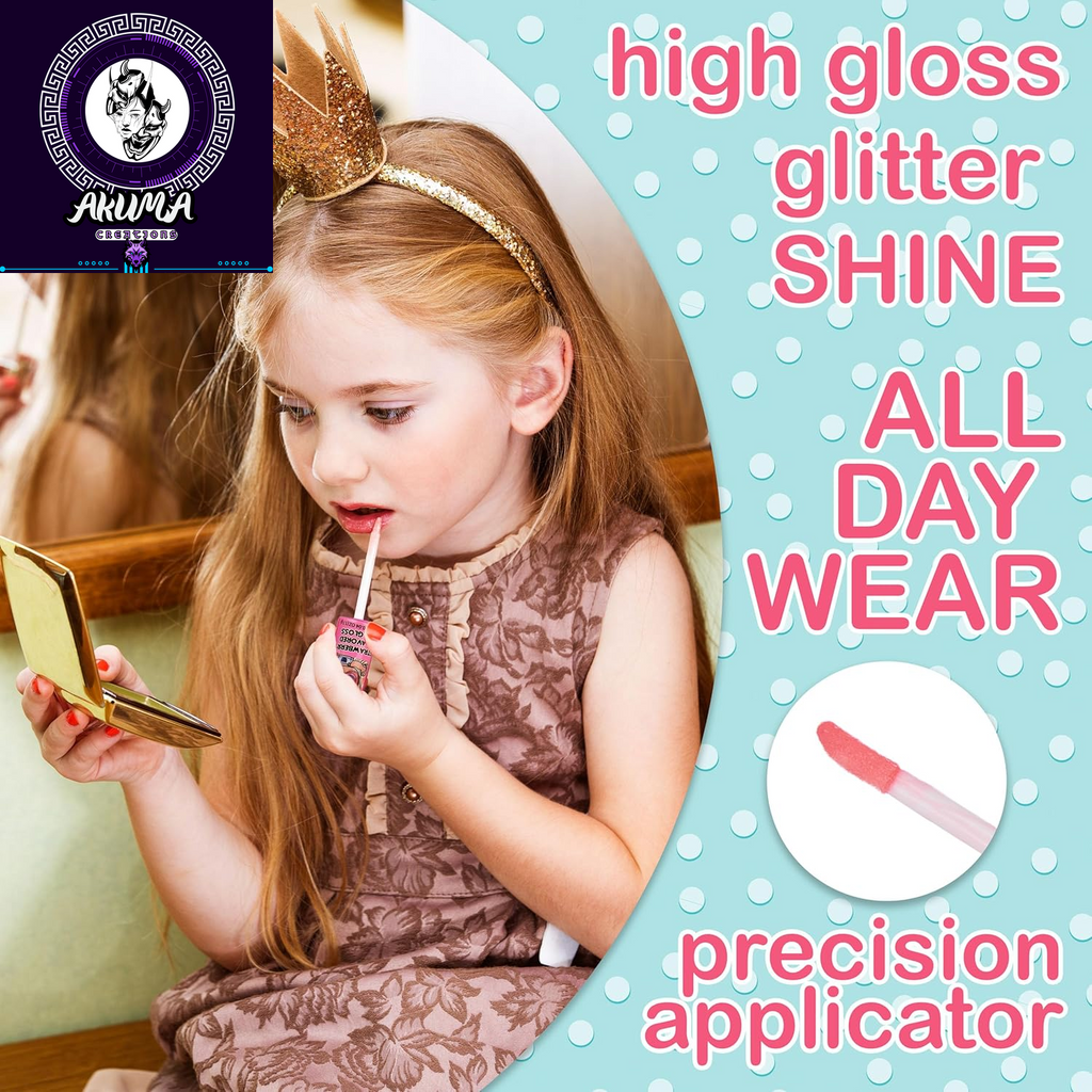 L.O.L Surprise 7-Pack Lip Gloss for Girls, Lol Lip Gloss | Non-Toxic Kids Makeup with L.O.L. Characters