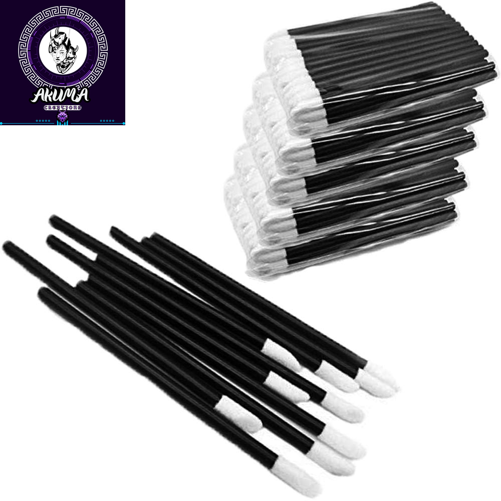 500Pcs/Set Disposable Lip Brushes Make up Brush Lipstick Lip Gloss Wands Applicator Tool Makeup Beauty Tool Kits (Black)